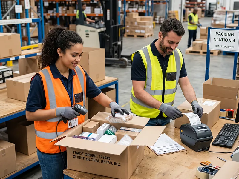 CBC Wholesale team packing a trade order